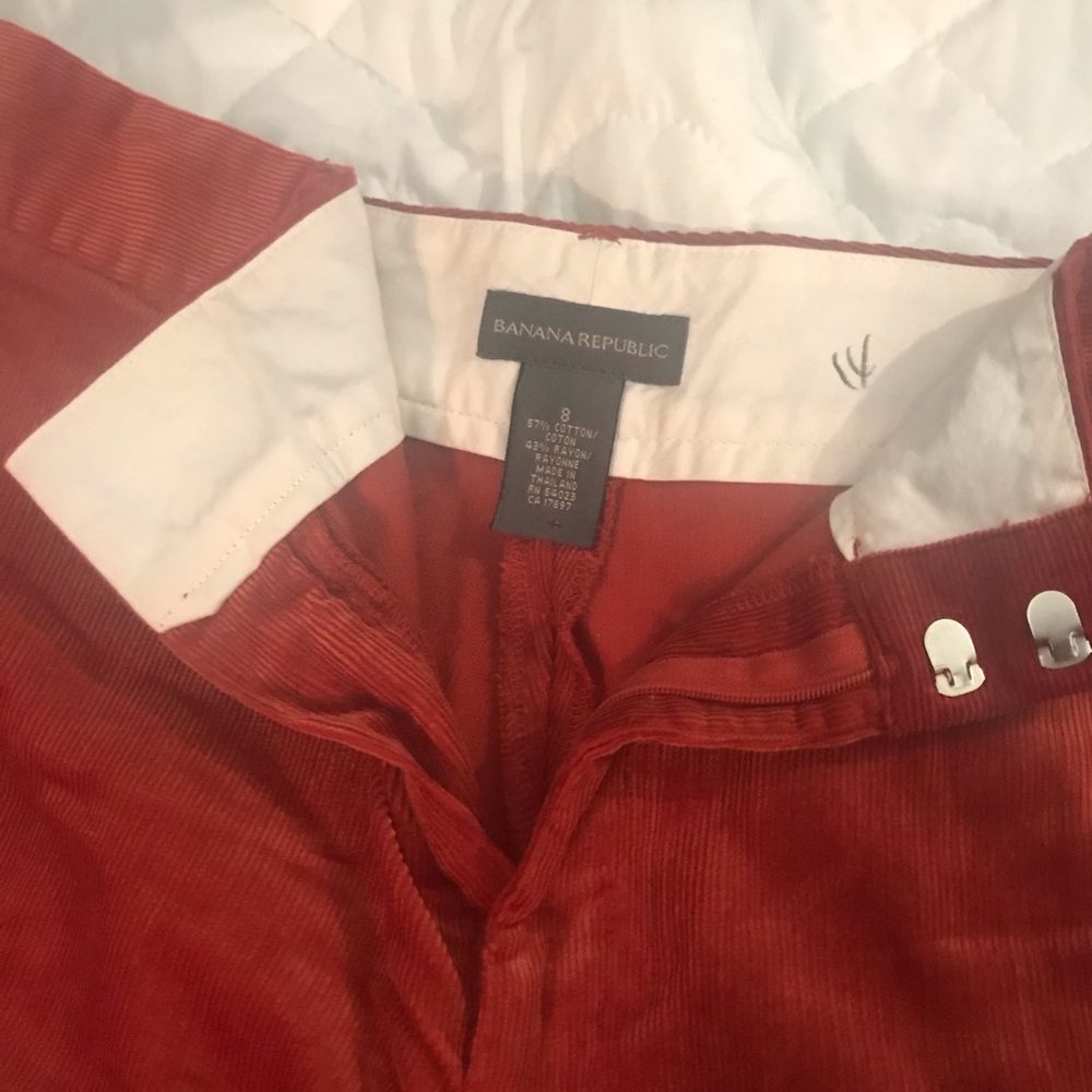 Burnt orange Banana Republic corduroy pants